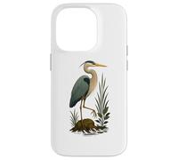Blue Heron Standing Wetland Birder Case for iPhone 14 Pro
