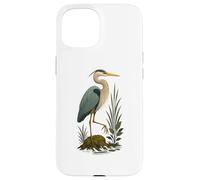 Blue Heron Standing Wetland Birder Case for iPhone 15