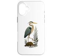 Blue Heron Standing Wetland Birder Case for iPhone 16 Plus