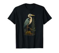 Blue Heron Standing Wetland Birder T-Shirt