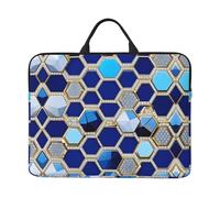 Blue Hexagons And Diamond 14in Laptop Case Tablet Computer Protection Bag Protective Hard Shell Cover