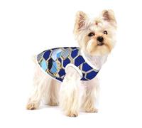 Blue Hexagons and Diamond Print Lightweight Tank Top for Dogs Dog Shirts for Small Dogs Stretchy T Shirts Sleeveless Vest