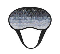 Blue Hexagons and Diamonds Blocking Light Mask Sleep Aid, Comfortable Blackout Sleep Mask for Travel Yoga, Soft Eye Cover