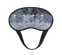 Blue Hexagons and Diamonds Print Soft Washable Comfort Eye Mask for Sleeping Travel Home Hotel Airplane Camping