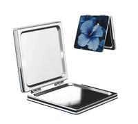 Blue Hibiscus Fashion And Exquisite Pocket Mirror, Compact And Practical