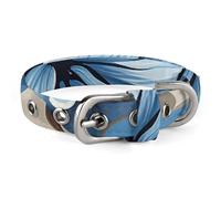 Blue Hibiscus Flower Dog Collar with Buckle Adjustable Martingale Pet Collars Cute Female Male Puppy Collar Soft Waterproof Cat Collars for Small Medium Dogs