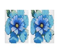 Blue Hibiscus Flower Passport Holder Passport Wallet PU Leather Passports Protective Cover Slim Travel Accessories