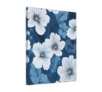 Blue Hibiscus -Print Unframed Canvas Prints 8x10 Inch - Premium Gallery-Wall Art for Living Room & Bedroom - Modern Abstract Painting - Home Decor Gift (20x25cm).