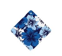 Blue Hibiscus Printing 10 Pcs Car Air Freshener Fragrant Sheets,Car Hanging Accessories With Strings For Decor