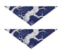 Blue Hidden Ghosts Dog Neckwear Wear Resistant and 2 Pcs for a Gift Pets of Various Sizes 20 × 7 3in