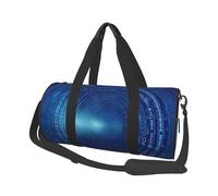 Blue Hippie Art Printed Canvas Travel Duffel Bag - Gym Sports Bag with Large Capacity for Weekend Business Travel