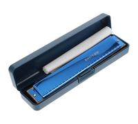 Blue Hole C Key Harmonica Stainless Steel with Storage Box | Compact ABS Resin Build, Good Sound Quality, Comfortable Hand Feel, Waterproof and Airtight Design