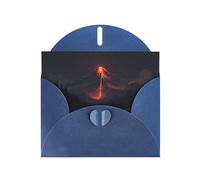Blue Holiday greeting check blank card and pearl beautiful blank note block VVXBHGR A glowing volcano Pattern