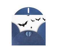 Blue Holiday greeting check blank card and pearl beautiful blank note block VVXBHGR Bats cross spider web Pattern