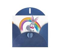 Blue Holiday greeting check blank card and pearl beautiful blank note block VVXBHGR Crossing the rainbow Pattern