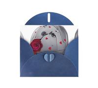 Blue Holiday greeting check blank card and pearl beautiful blank note block VVXBHGR Earth Rose Pattern