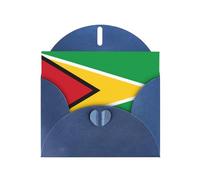 Blue Holiday greeting check blank card and pearl beautiful blank note block VVXBHGR Flag of Guyana Pattern