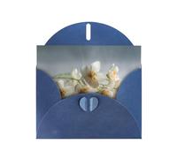 Blue Holiday greeting check blank card and pearl beautiful blank note block VVXBHGR Frozen Jasmine Pattern