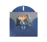 Blue Holiday greeting check blank card and pearl beautiful blank note block VVXBHGR glacier candle Pattern