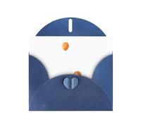 Blue Holiday greeting check blank card and pearl beautiful blank note block VVXBHGR Kids chasing balloons Pattern