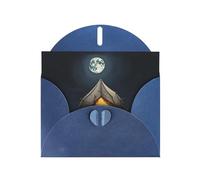 Blue Holiday greeting check blank card and pearl beautiful blank note block VVXBHGR Moonlight Travel Pattern