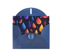 Blue Holiday greeting check blank card and pearl beautiful blank note block VVXBHGR Raindrops on the screen Pattern