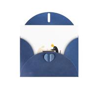 Blue Holiday greeting check blank card and pearl beautiful blank note block VVXBHGR silence Pattern