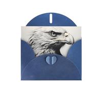 Blue Holiday greeting check blank card and pearl beautiful blank note block VVXBHGR sketch of an eagle Pattern
