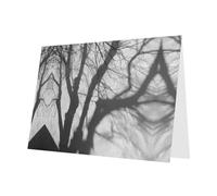 Blue Holiday greeting check blank card and pearl beautiful blank note block VVXBHGR Swinging tree shadow Pattern