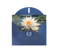 Blue Holiday greeting check blank card and pearl beautiful blank note block VVXBHGR Thailand's national flower Pattern