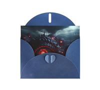 Blue Holiday greeting check blank card and pearl beautiful blank note block VVXBHGR The Devil's Eye. Pattern