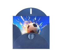 Blue Holiday greeting check blank card and pearl beautiful blank note block VVXBHGR The Flying Soccer Ball Pattern