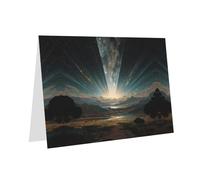 Blue Holiday greeting check blank card and pearl beautiful blank note block VVXBHGR The twinkling sky Pattern