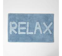 Relax Bath Mat 100% Cotton, 50 x 80 cm Homescapes Blue One Size