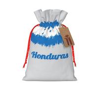Blue Honduras Flag Printed Drawstring Gift Bags,Various Sizes, Bulk Plastic Packaging Bags