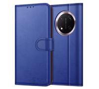 (Blue) Honor Magic 7 Lite Case, RFID Blocking Wallet Phone Cover