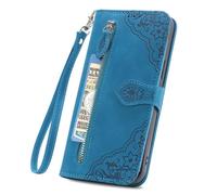 (blue, Honor X7A 4G) Flip Leather Phone Case For Samsung Galaxy A53 A73 A33 A23 A13 A14 A34 A54 A21S A22 A32 A52 A30 A50 A70 A51 A71 Zipper Wallet Multi Card Cover Coque