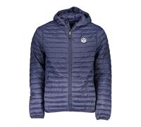 Blue Hooded Jacket with Pockets and Logo - male - North Sails - Winter Jackets - Blue - XL - Jackets XL