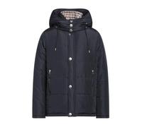 Blue Hooded Jacket with Tartan Lining - male - Aquascutum - Winter Jackets - Blue - S - Jackets S