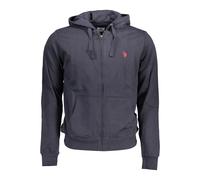 Blue Hooded Zip Sweatshirt with Embroidery - male - U.S. Polo Assn. - Zip-throughs - Blue - 2XL - Sweatshirts & Hoodies 2XL