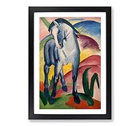Blue Horse Vol.1 by Franz Marc Framed Print | A2 Black Framed Wall Art | Ready to Hang | Modern Animal Picture | Living Room Bedroom Lounge Office