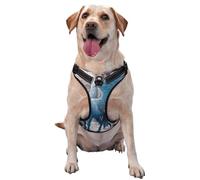 Blue Horse With Wings Gray Wolf No Pull Dog Harness Adjustable Reflective Oxford Easy Control Medium Large Dog Harness