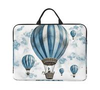 Blue Hot Air Balloon Laptop Case 14 Inch Laptop Sleeve Computer Carrying Bag Shockproof Protective Notebook Case Portable Laptop Bag Waterproof Briefcase Bag for Men Women