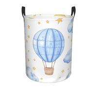 Blue Hot Air Balloon Laundry Basket Hamper Kids Storage Basket Toy Organizer Bin For Bedroom, Bathroom, College Dorms, Boys And Girls