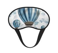 Blue Hot Air Balloon Sleep Mask for Side Sleeper, Blackout Eye Mask for Women Men, Zero Pressure Sleeping Masks Soft Breathable Eye Cover Comfortable Blindfold Eyeshade for Night Sleep