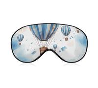 Blue Hot Air Balloon Sleeping Mask, Light Blocking Eye Mask, Comfortable and Soft, Eye Cover with Elastic Band, Suitable for Men and Women, Suitable for Travel/Sleeping