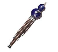 Blue Hulusi Professional Performance Chinese Traditional National Wind Instruments Professional Hulusi (Color : C Key)