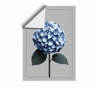 Blue Hydrangea Botanical Unframed Wall Art Print A3 (42×29.7cm), Wall Decor for Living Room, Bedroom, Office & Home, Art Gift