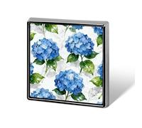 Blue Hydrangea Pattern Lapel Pin for Men Brooches And Pins for Women Square Metal Badge for Shirts, Jackets, Hats | Durable Fashion Accessory & Gift for Men, Women, Events
