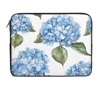 Blue Hydrangea Pattern Laptop Sleeve 15inch Laptop Protective Case for Women Men Shockproof Computer Cover Portable Notebook Briefcases Computer Carrying Bag Lap Top Protector Compatible with Notebook